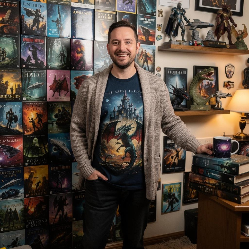 Obrázek kouzelného lesa s fantastickými bytostmi a zářícími houbami.